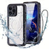 iPhone 16 Plus Waterproof Phone Case IP68 Drop Protection Snow Dust Resistant with Lanyard for Swimming Skiing Off Road Adventures(black)