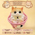 Fat Cat Squishy Toy, Lifelike Cat Plush Doll, Original Hand-Painted Design, (Kitten + Accessories + Cat Bed)/Lovely golden gradient