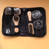 7-in-1 Travel Case Black and Neutral Shoe Brush Cleaning Kit