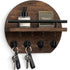 Handcrafted wooden wall organizer with partitioned storage and multifunctional use, easily creating a tidy and stylish entryway./Retro color