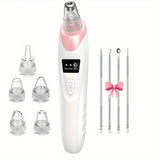 Blackhead Cleansing Device: 5 Nozzles for Full Face, 3 Suction Levels for Targeted Cleansing