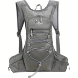 Lightweight Trail Running Hydration Backpack, Cycling Hiking Mountaineering Backpack, Night-Reflective Breathable Design(GREY)