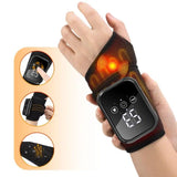 Heated Wrist Massager with Infrared Therapy - 3 Heat & 3 Vibration Levels, Rechargeable, Ergonomic Design