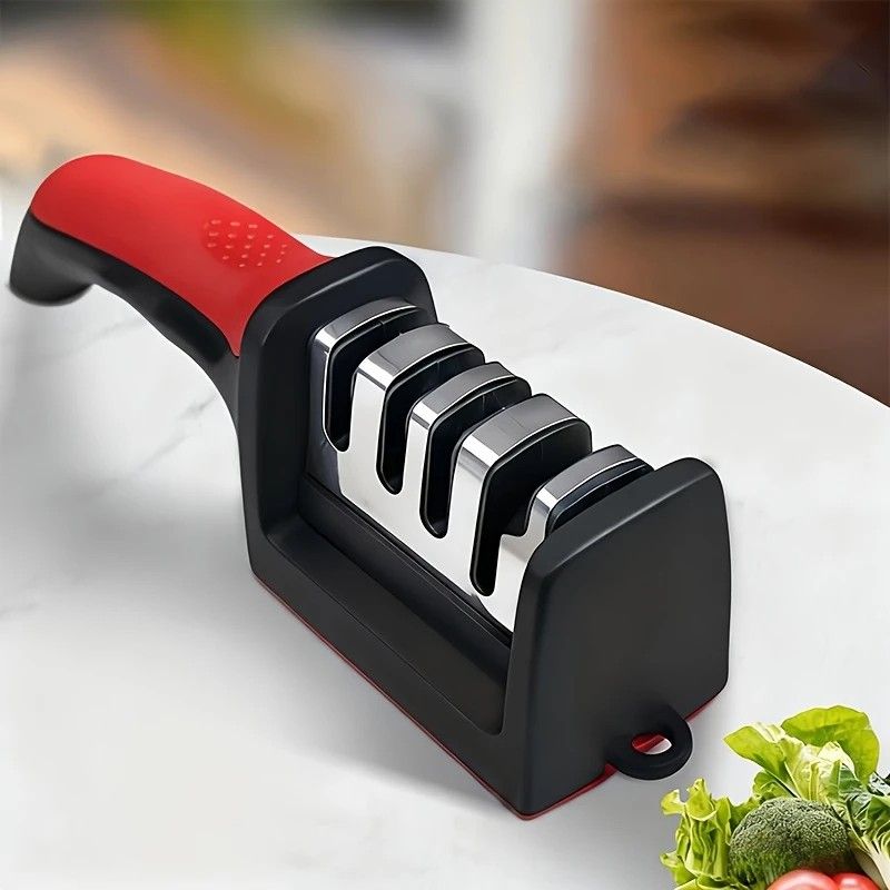 Four - stage Professional Knife Sharpener - High - precision Sharpening Stones (Diamond and Ceramic Sharpening Stones), with Anti - slip Handle - Easy to Use, Quick Sharpening, Durable Performance
