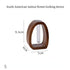 South American Walnut Wangshu Flower Vase: Natural Solid Wood Hand Polished, Ring Design with Glass Tube, Suitable for Fresh Cut and Hydroponic Plants, Space Aesthetic Accent/ S 