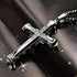 2PCS  Luxurious Rhinestone Cross Necklace, Unisex, Guarding Faith with Cool Shine for Holidays and Daily Wear.silver