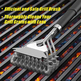 Bristle-Free Stainless Steel BBQ Grill Brush Heavy Duty Steam Clean Coil Head with Scraper