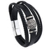 2PCS Handwoven Tree of Life Magnetic Clasp Bracelet, featuring a black synthetic leather double-layer design. Blending vintage charm with contemporary style, it symbolizes flourishing life and is perfect for both personal wear and thoughtful gifting.