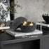 Nordic industrial style concrete ashtray, handcrafted with natural texture, detachable stainless steel bowl with anti-ash lid — easy to clean, durable, suitable for living rooms, bars, offices, ideal gift for Father’s Day, Christmas, housewarming.（BLACK)