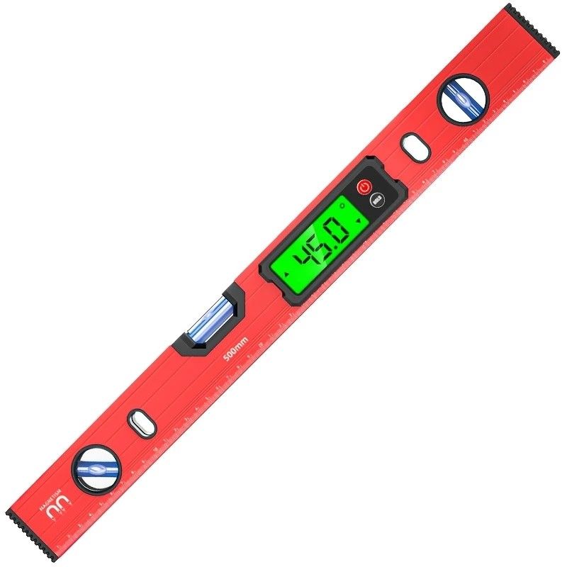 400mm Digital Level with Backlit LCD Display, Strong Magnetic Base, and Heavy-Duty Aluminum Alloy Material