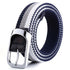 Three-Color Braided Golf Elastic Belt, Unisex, Stretchy Comfort and Versatile Matching, Top Choice for High-Quality Casual Trouser Belts(Blue+gray+white)