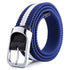 Three-Color Braided Golf Elastic Belt, Unisex, Stretchy Comfort and Versatile Matching, Top Choice for High-Quality Casual Trouser Belts/Blue and white