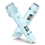 Women's Electric Dual Head Hair Remover – Double Ring Blade for Efficient Hair Removal, Fine Trimming Blade for Detailed Grooming, IPX7 Full Body Waterproof, Safe and Painless(BLUE)