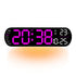 13.7" Large LED Digital Wall Clock - Auto Dimming, Temperature Display, Ideal for Bedroom & Office(5502 Deep pink)