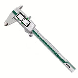 Stainless Steel Digital Caliper 150mm 6 Inch LCD Three Mode Metric Imperial Fractional One Touch Switch with Protective Case for Machinery DIY Precise Measurement