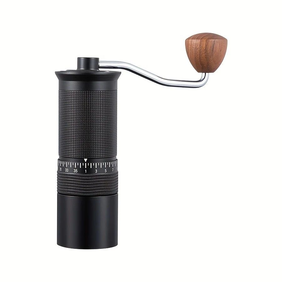 1-Pack, Manual Coffee Grinder, Hand Coffee Grinder with Built-in Digital Adjustable Setting, Black, Stainless Steel Conical Burr, Coffee Bean Grinder