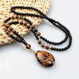 Natural Tiger’s Eye Hand-Coiled Tree of Life Pendant Necklace—Golden Light Guarding, Spiritual Companion