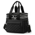 Large Capacity Travel Bag / Lunch Bag. Expandable 5cm, Multi-Compartment Storage, Hand/Shoulder Carry, Multi-Color Portable for Trips.black