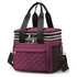 purple Large Capacity Travel Bag / Lunch Bag. Expandable 5cm, Multi-Compartment Storage, Hand/Shoulder Carry, Multi-Color Portable for Trips