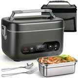 1.2L Electric Lunch Box 12000mAh Portable Food Warmer 5-Sided Heat Auto Temp AU