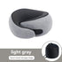 light grey Snail Airplane Neck Pillow – Travel pillow with soft supportive design, ideal for sleep, cars, trains, the office, and home use. Includes a washable pillowcase and portable cervical support pad with storage bag.