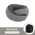 DARK GREY Snail Airplane Neck Pillow – Travel pillow with soft supportive design, ideal for sleep, cars, trains, the office, and home use. Includes a washable pillowcase and portable cervical support pad with storage bag.