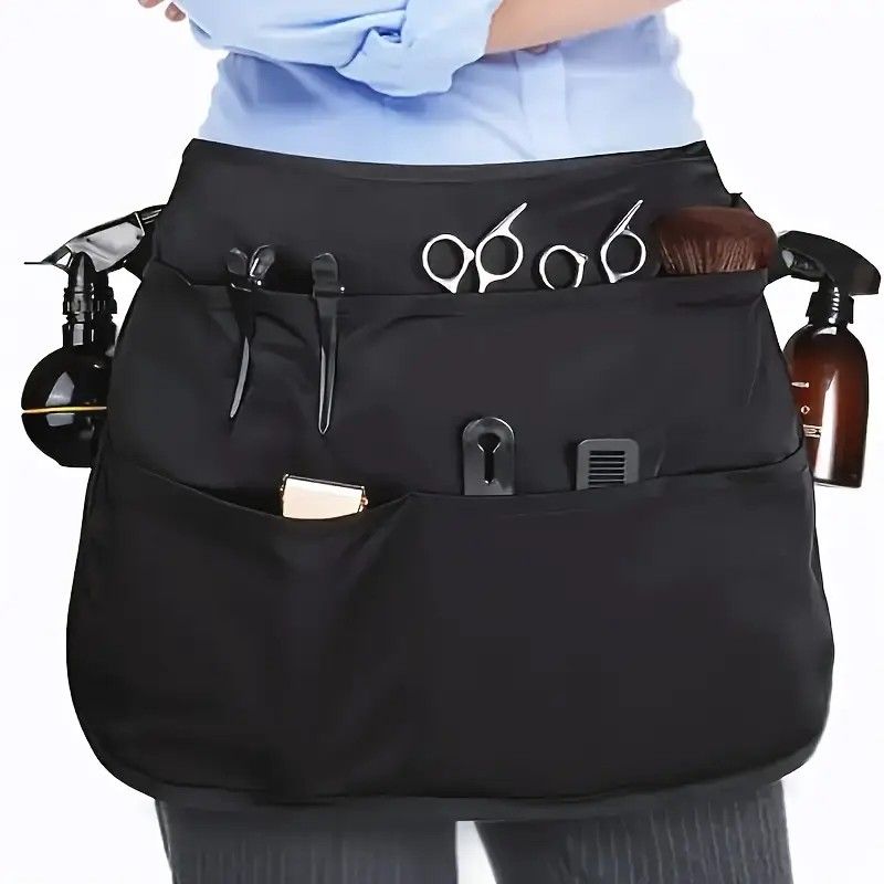 Multi-Pocket Breathable Half Apron | Efficient Tool Waist Pack for Makeup Artists, Gardeners, and Hairdressers