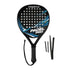 Padel Racket Carbon Fiber Lightweight Control EVA Core | Comfort Grip for Beginner & Intermediate Players（Blue-black line single shot）