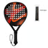 Padel Racket Carbon Fiber Lightweight Control EVA Core | Comfort Grip for Beginner & Intermediate Players（Orange-red wave single shot）