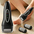 Smart Electric Foot File, 3-speed adjustable, grinds dead skin only, quartz roller, LED display, Type-C fast charge, auto spin-dry, soft smooth feet, plus 2 extra rollers./BLACK