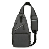 New Men's Chest Bag Lightweight Oxford Crossbody, Water-Resistant Durable Anti-Burden Shoulder Pack, Minimalist Casual Commute Cycling Sports Sling Bag（Dark grey）