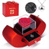 A Hundred Languages Heart-Shaped Projection Necklace Set, silver-plated with zirconia inlay, paired with an apple preserved rose gift box—a perfect fusion of technology and romance.