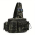 Camouflage Fishing Waist Bag – Large Capacity Multi-layer Partition, Side Pockets & Winding Strap for Full Loading, Breathable Shoulder Strap for Long-lasting Comfort（Green camouflage）
