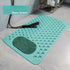 Anti-Slip Massage Shower Mat with Suction Cups Foot Spa Bathroom Mat（green)