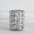 1 piece crystal pen holder, round creative desktop makeup brush storage box, polished cast iron metal art decorative display piece, lightweight and desktop style.silver