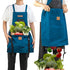 Oxford Cloth Waterproof Gardening Apron, Large Capacity Kangaroo Pocket, Cross Back Straps Comfortable, Great Helper for Picking and Weeding(dark blue)