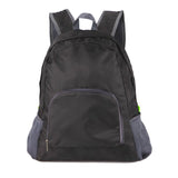 Foldable Nylon Backpack – Lightweight, Durable, and Strong Load Capacity, Four-Step Folding Transforms into a Handbag in Seconds, Multi-pocket Organization with Breathable Carrying(BLACK)