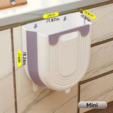 1 Portable Folding Trash Can with Hook - Modern Minimalist Rectangular Design, Space-Saving Durable Plastic Kitchen Bathroom Trash Can, No Power Required, Easy-Clean Surface.purple