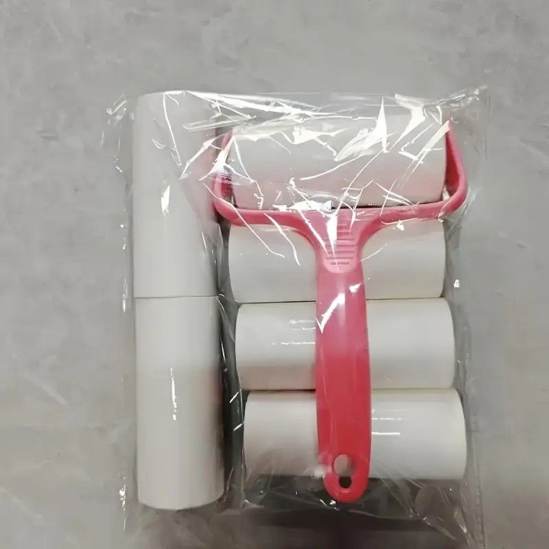 1 Handle + 6 Refill Rolls Lint Roller! Home Clothing and Pet Hair Cleaning Roller, Tear-off Adhesive Sheets, Strong Stickiness Won't Damage Fabrics, Essential Home Cleaning Must-Have