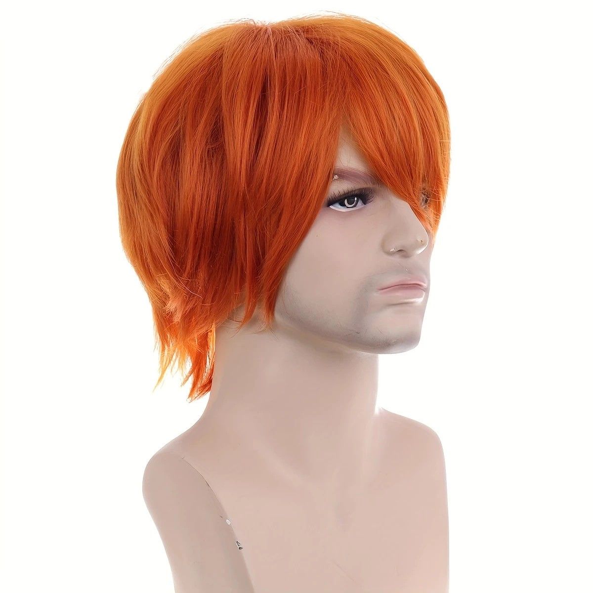 Anime Cosplay Full Head Wig, Unisex 12-inch, Anti-Deformation Multi-color Options, Essential Tool for Role-Playing, Stage, and Party Styling.(green)