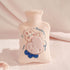 1 PC 1000ML Fillable Hot Water Bottle, removable fleece cover, no shedding. High-quality odorless PVC inner bladder, inner color random.（Powder strawberry rabbit）
