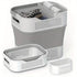Multi-functional Folding Laundry Basket: Hassle-free Storage, One Basket for All Your Clothes Sorting.Light grey