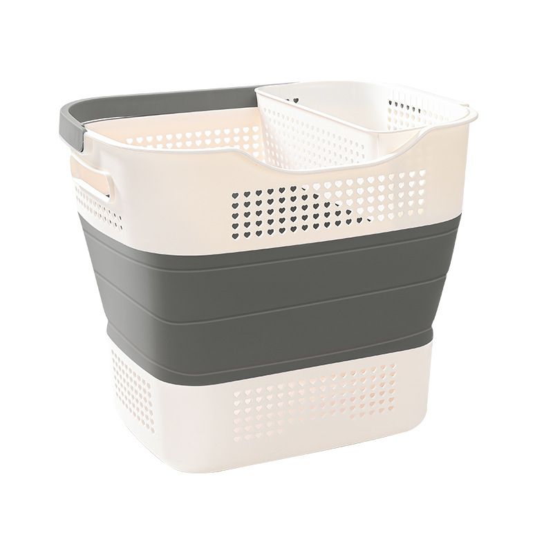 Multi-functional Folding Laundry Basket: Hassle-free Storage, One Basket for All Your Clothes Sorting.dull grey