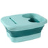 Foldable Foot Soak Tub: TPE Collapsible Deep Tub with Lid for Heat Retention, Foot Massage, Essential for Home Wellness and Relaxation.GREEN