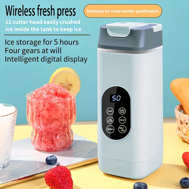 Portable Wireless Fresh Juice Maker: Freshness in a Cup, Anywhere, Anytime.  white