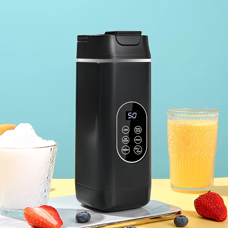 Portable Wireless Fresh Juice Maker: Freshness in a Cup, Anywhere, Anytime.  BLACK