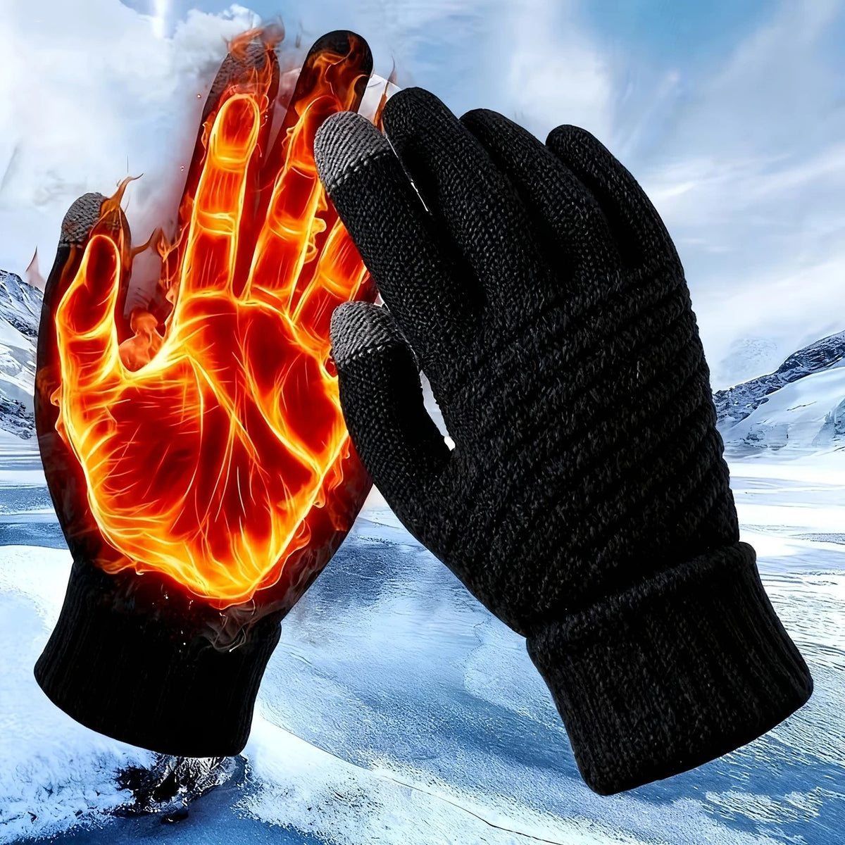 Unisex Winter Gloves - Thermal, Thickened, Waterproof, Windproof, Touchscreen Compatible