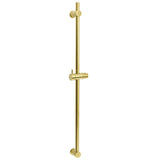 Brushed Gold Brass 850mm Long Sliding Rail Bar Swivel Handheld Shower Holder Kit