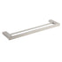 Brushed Nickel Square Towel Rail Rack 600mm Double Hanger Holder Bar Bathroom
