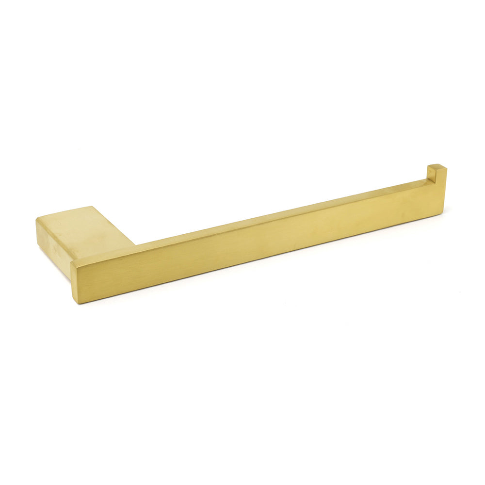 Brushed Gold Cubic Square Towel Holder Rack Clothes Hook Kit Bathroom Accessory